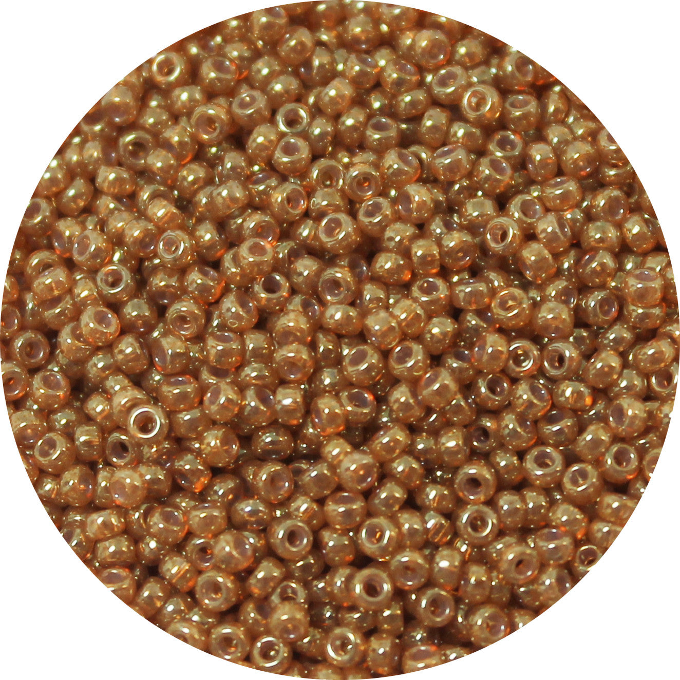 11/0 Japanese Seed Bead Translusent Tan Opal Gold Luster
