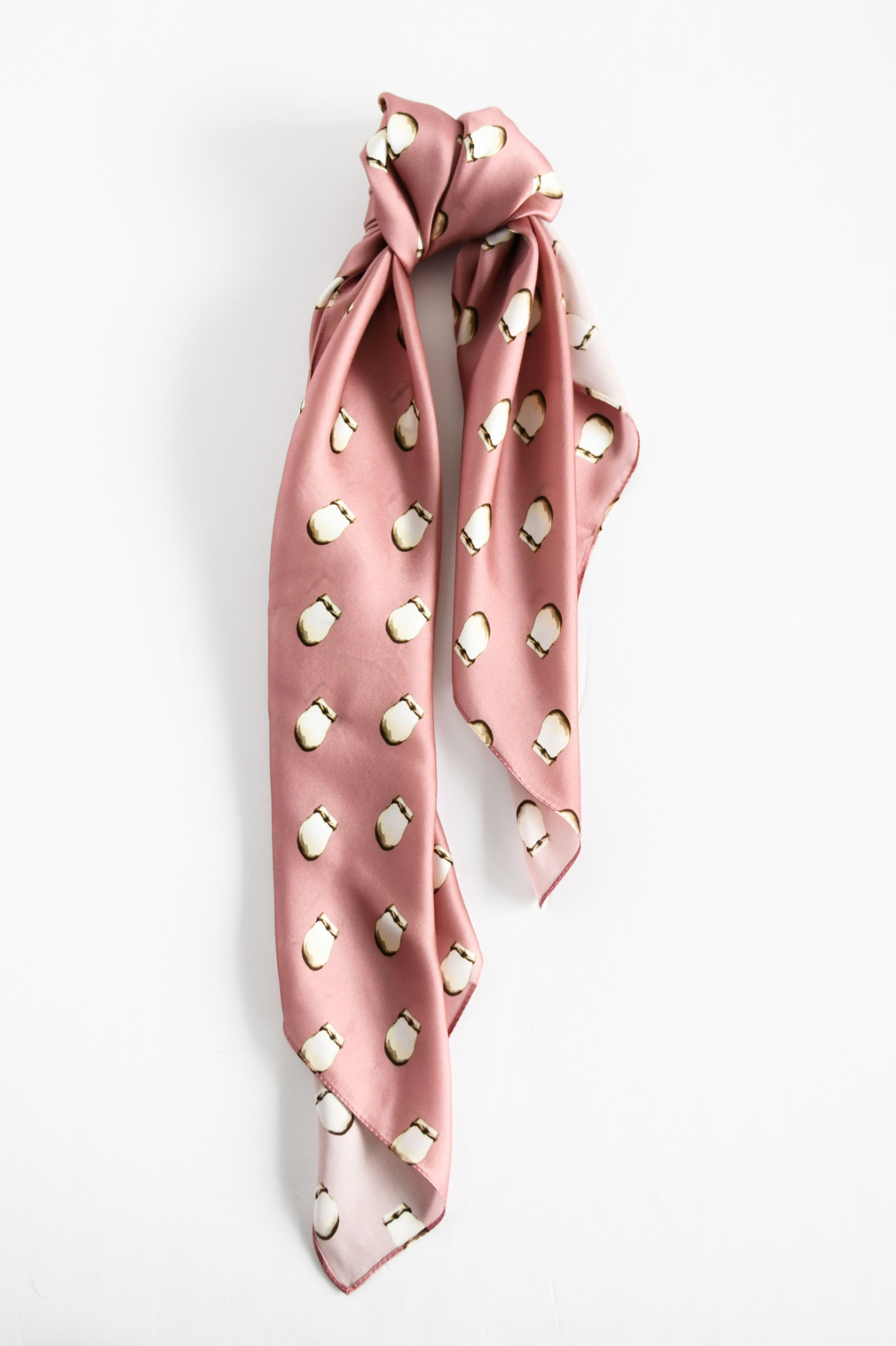 B.Yellowtail - Elk Ivory Silk Scarf: NAVY