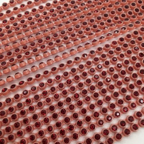 ss8 Colorful Rhinestone Banding - 1 yard Pink & Hot Pink
