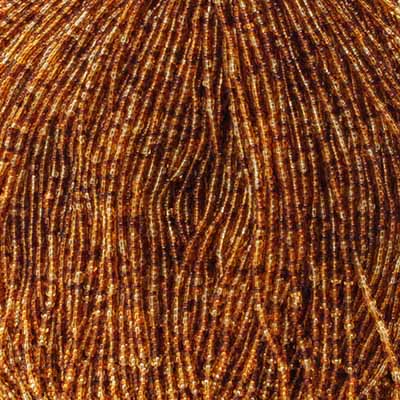 Czech Seed Bead11/0 Transparent Topaz Mix Strung