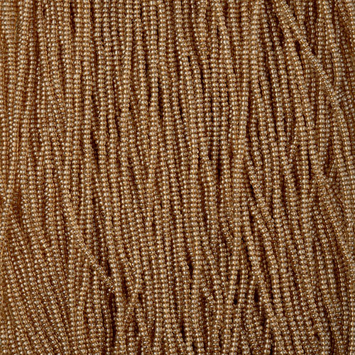Czech Seed Bead 11/0 Crystal Luster Brown Strung