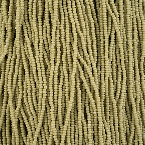 Czech Seed Bead 11/0 Avocado Chalk Dyed Solgel Strung