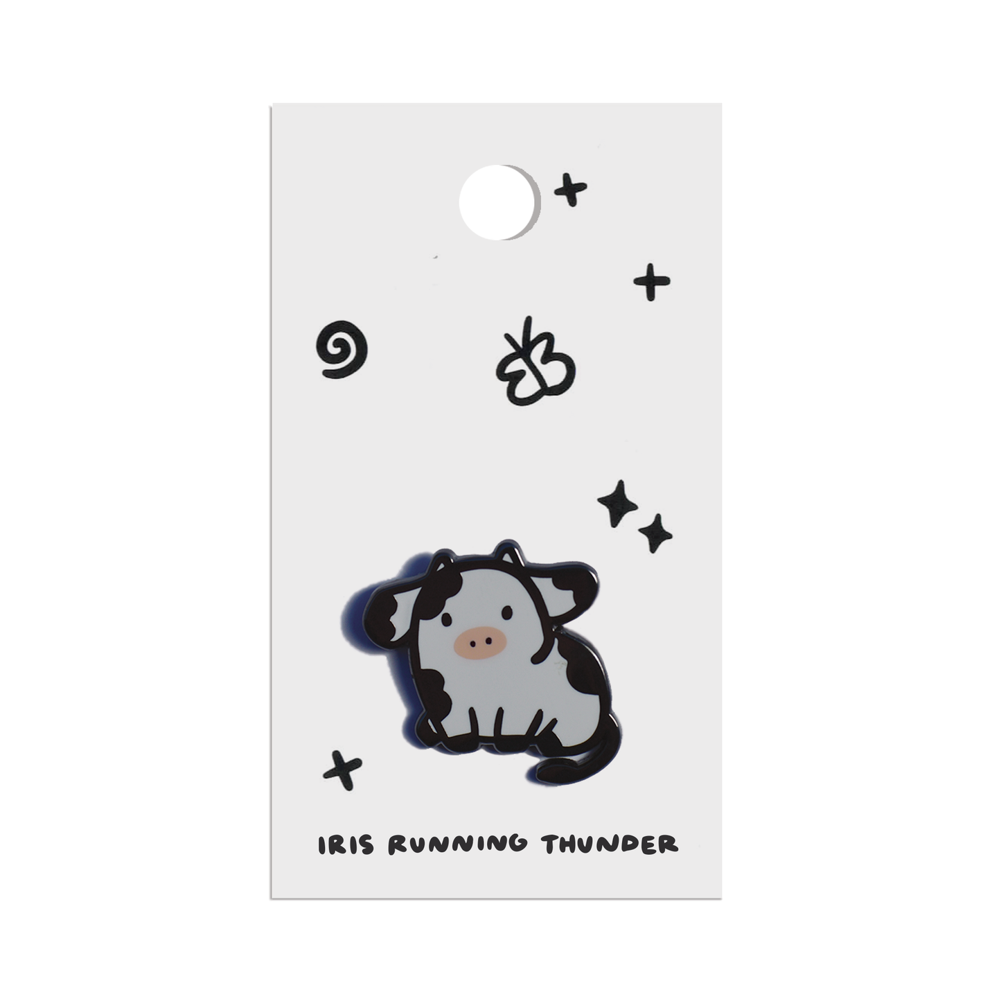 Iris Running Thunder - “Sweet Cow” Enamel Pin