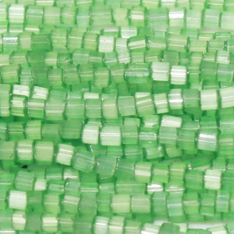 11/0 Czech Two Cut Seed Bead Kelly Green Satin Tint**