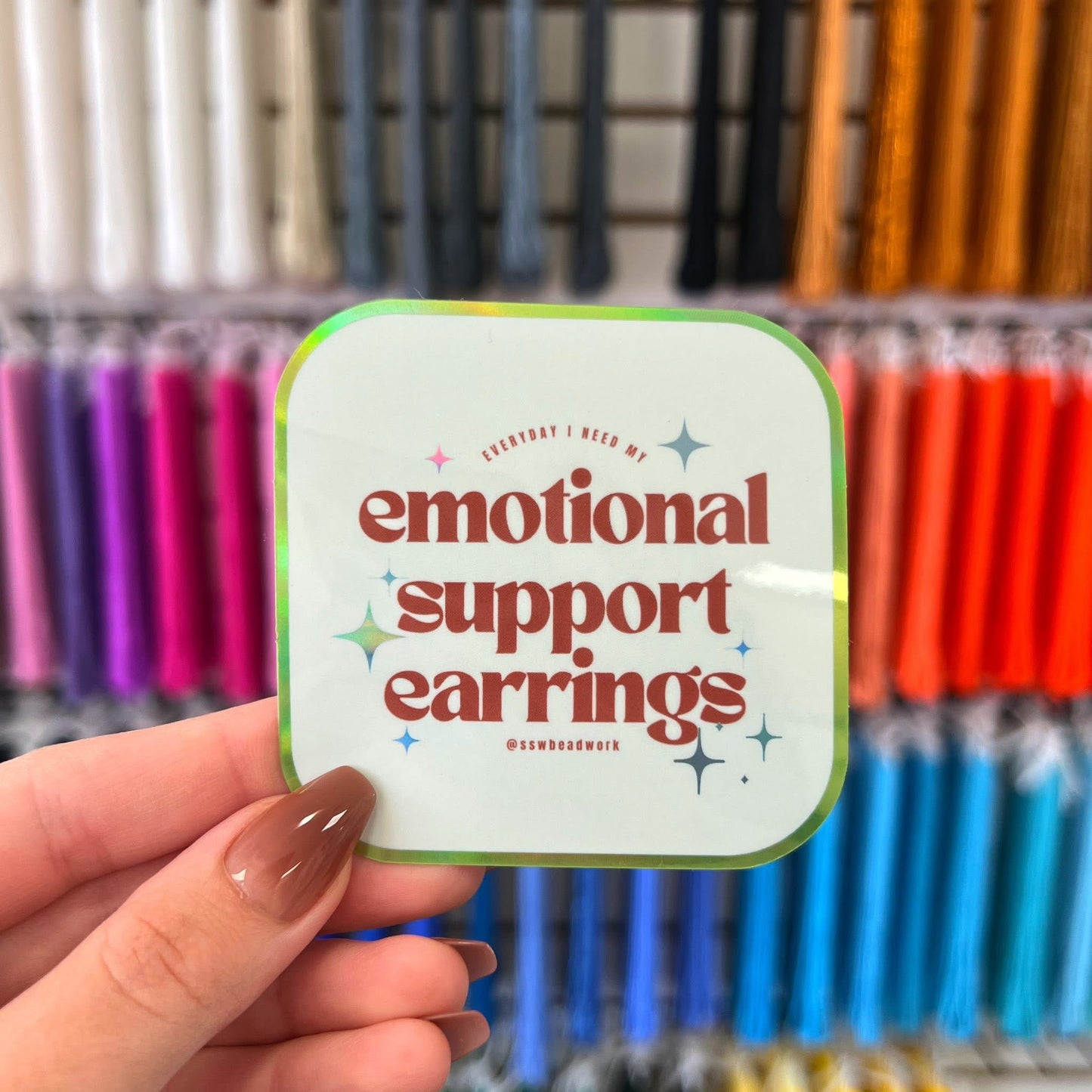 Sticker - Emotional Support Earrings