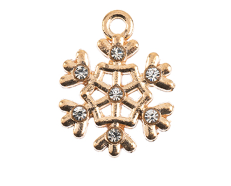 Sweet & Petite Holiday Charms 18x14mm Snowflake 8pcs