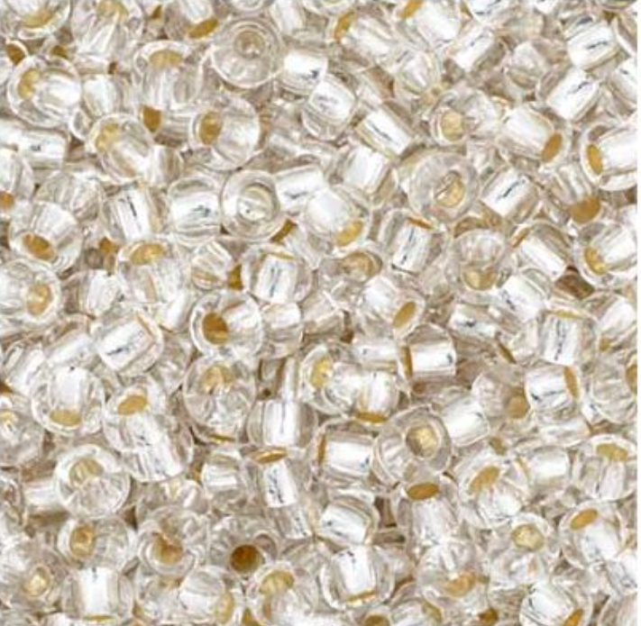 Czech Seed Bead 11/0 Vial S/L Crystal apx24g