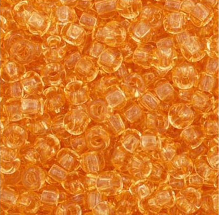 Czech Seed Bead 11/0 Vial Transparent Light Topaz apx23g