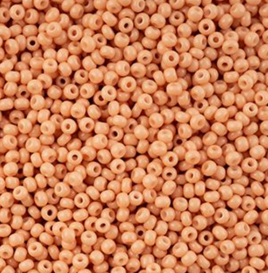Czech Seed Bead 11/0 Vial Light Brown Chalk Dyed Solgel apx23g
