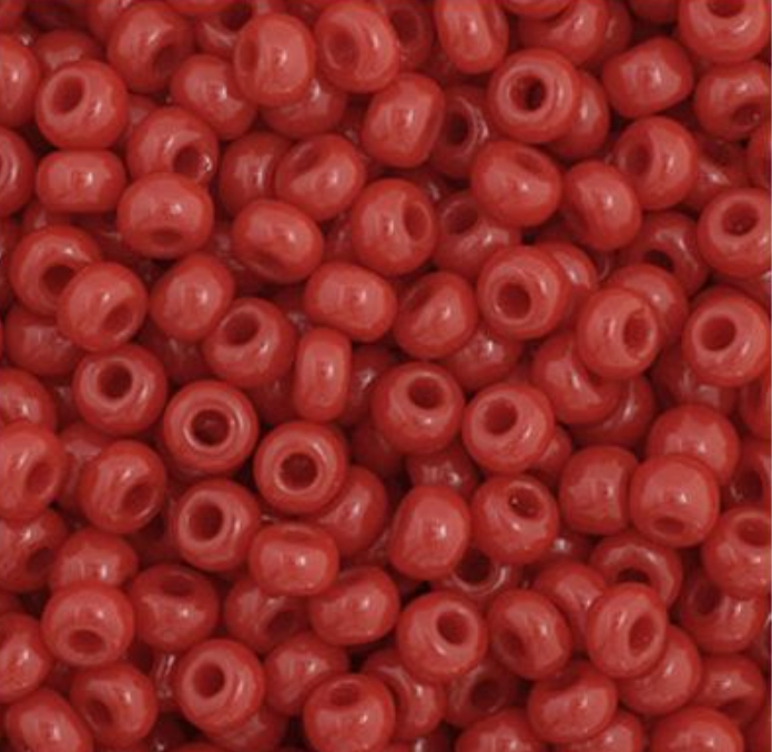 Czech Seed Bead 11/0 Vial Opaque Dark Red apx23g