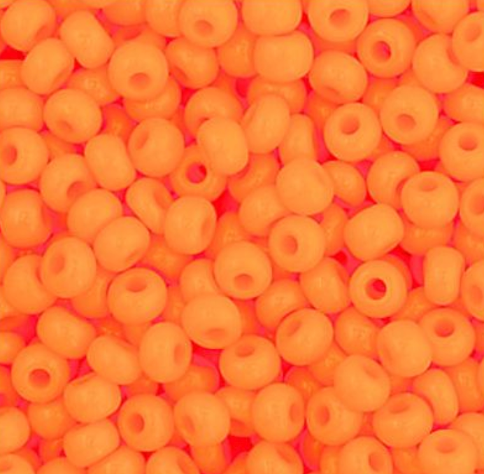 Czech Seed Bead 11/0 Vial Opaque Light Orange apx23g