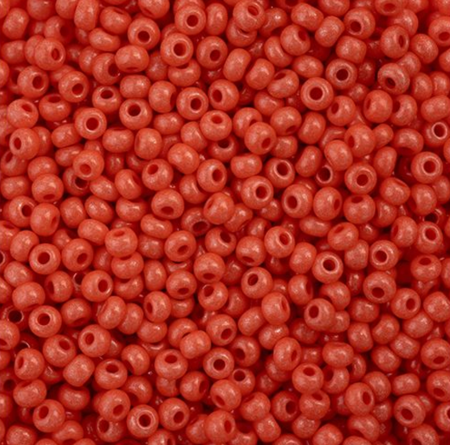 Czech Seed Bead 11/0 Vial Terra Intensive Orange apx25g