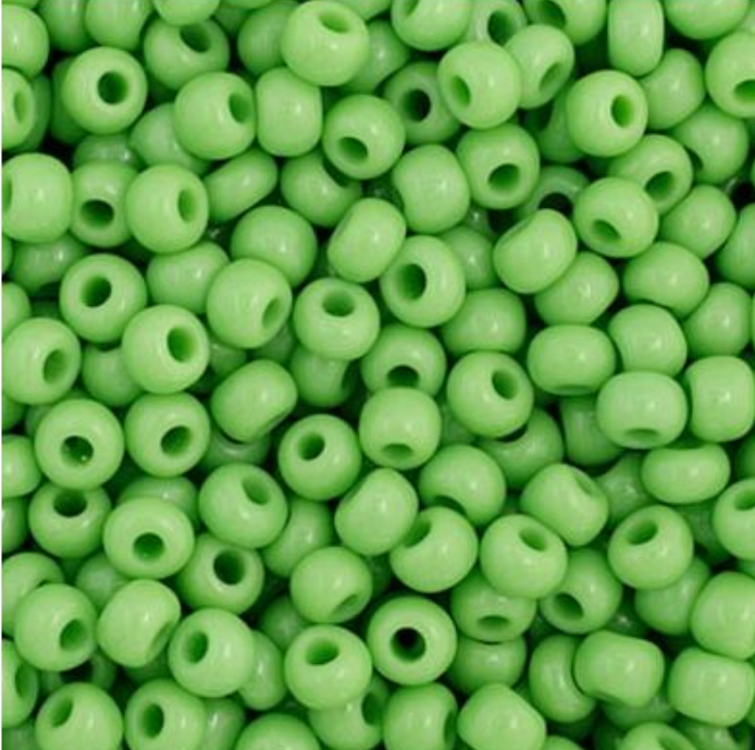Czech Seed Bead 11/0 Vial Opaque Light Green apx23g