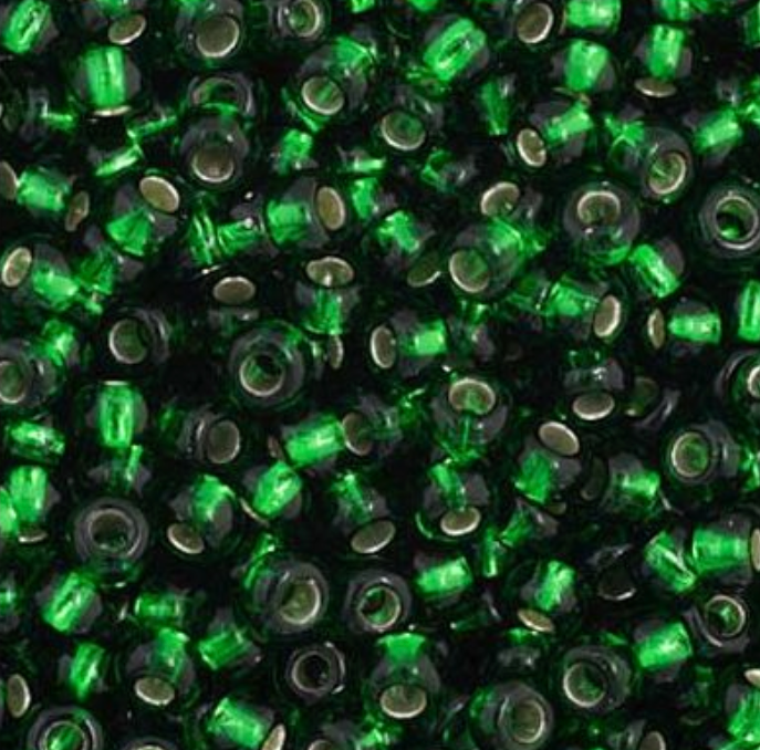 Czech Seed Bead 11/0 Vial S/L Medium Green apx23g