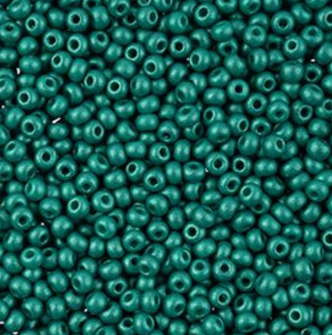 Czech Seed Bead 11/0 Vial PermaLux Dyed Chalk Sea Green apx23g