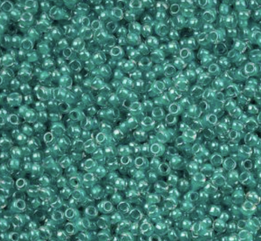 Czech Seed Bead 11/0 Vial C/L Crystal Green Luster apx23g