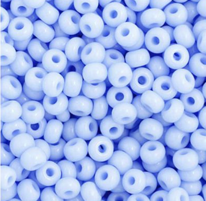 Czech Seed Bead 11/0 Vial Opaque Powder Blue apx23g