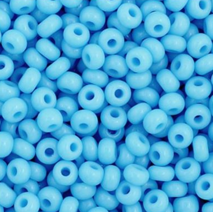 Czech Seed Bead 11/0 Vial Opaque Light Blue apx23g