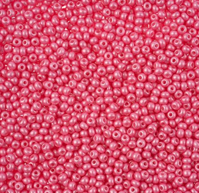 Czech Seed Bead 11/0 Vial PermaLux Dyed Chalk Light Pink apx23g