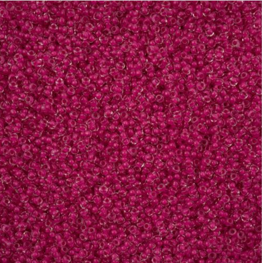 Czech Seed Bead 11/0 Vial Crystal C/L Terra Intensive Pink apx23g