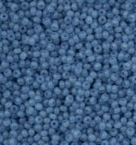 Czech Seed Bead 11/0 Vial Alabaster Blue Solgel apx23g