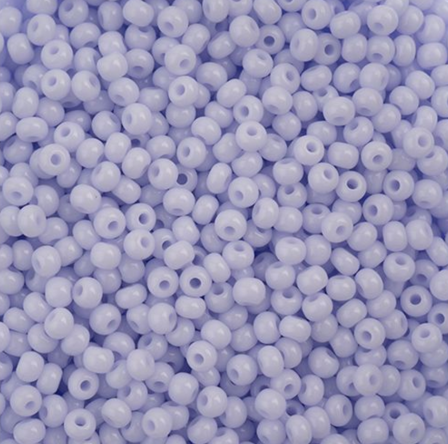 Czech Seed Bead 11/0 Vial Opaque Natural Lilac apx27g