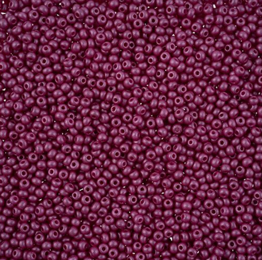 Czech Seed Bead 11/0 Vial PermaLux Dyed Chalk Purple apx23g