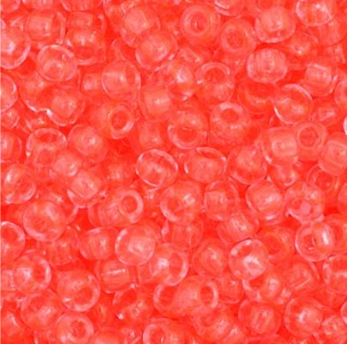 Czech Seed Bead 11/0 Vial Transparent Dark Rose Dyed apx23g