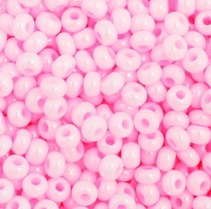 Czech Seed Bead 11/0 Vial Opaque Pink Dyed apx23g