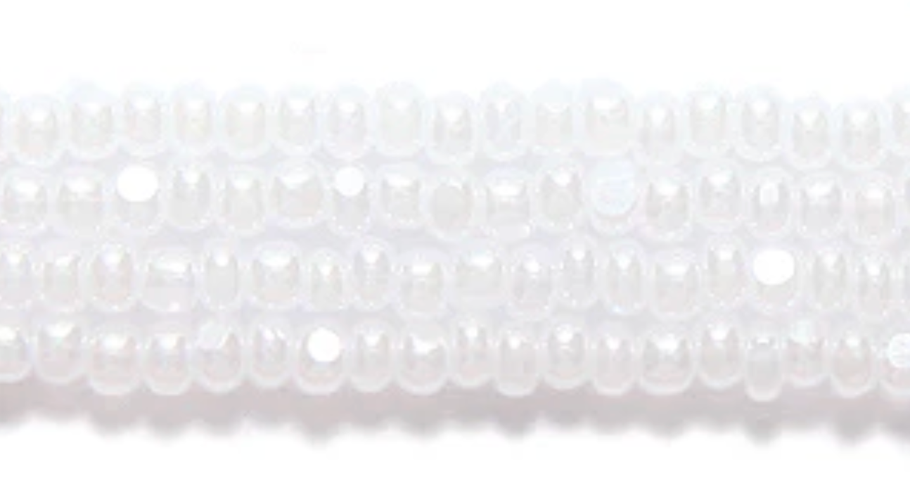 CZ Seed Bead True Cut Pearl White 11/0 (FULL HANK)