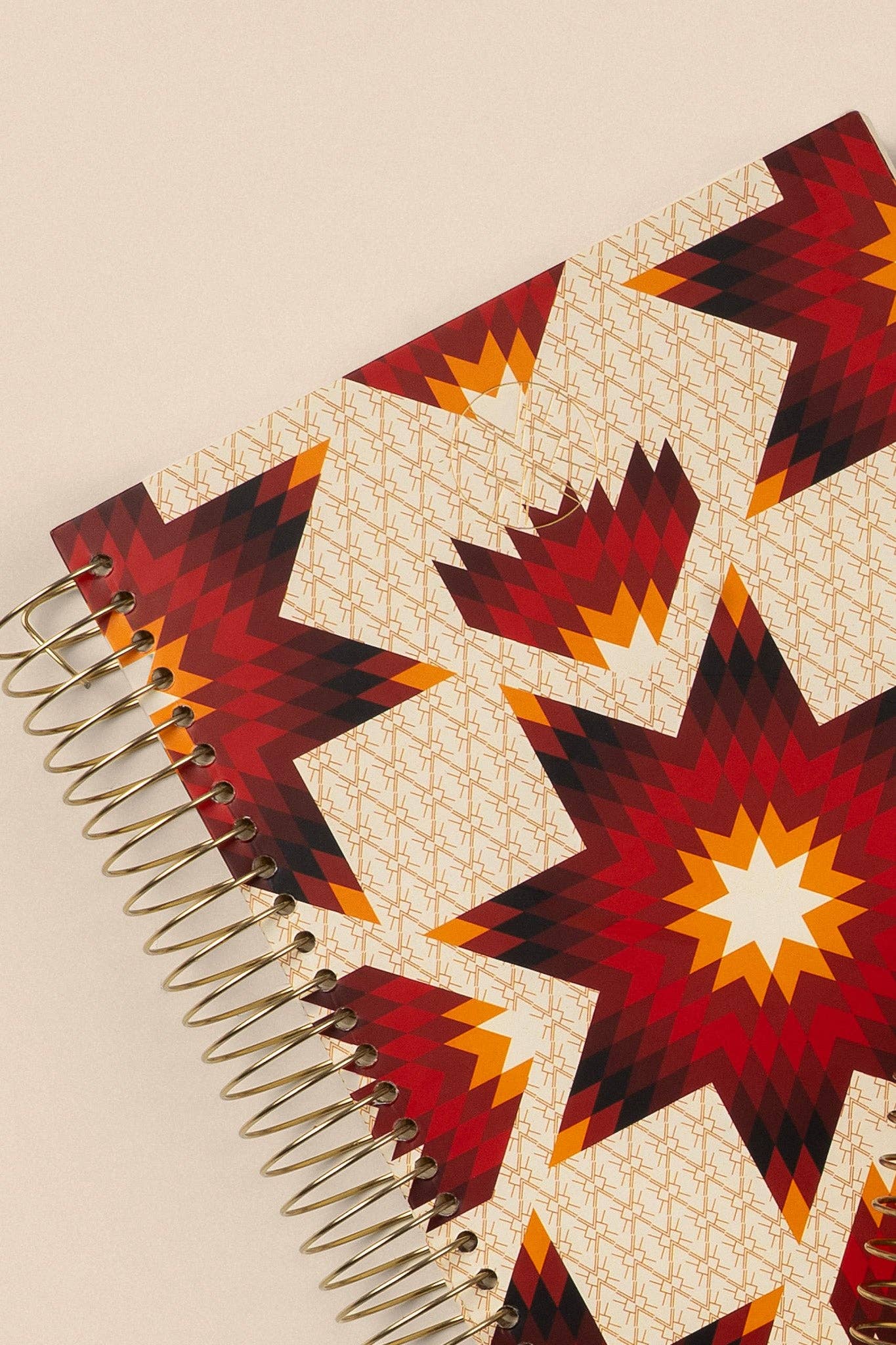 B.Yellowtail Star Quilt Notebook - Red/Ivory