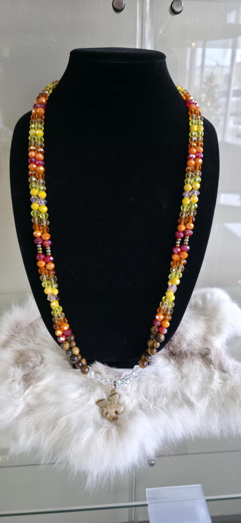 OJ Denny - Double Orange Crystal Necklace