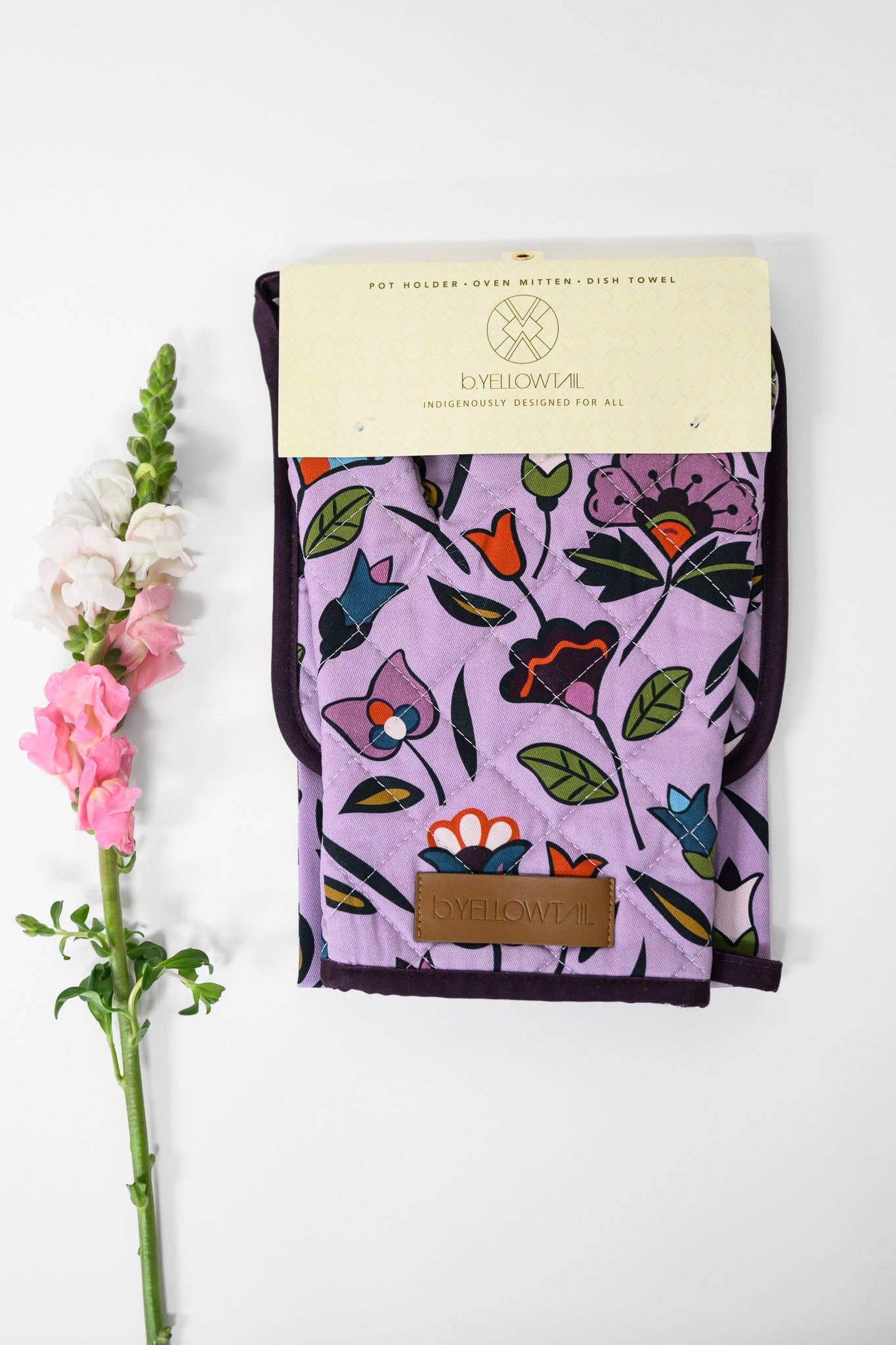 B.Yellowtail - B.Yellowtail Kitchen Towel, Oven Mitt & Pot Holder Set (Floral Bloom)
