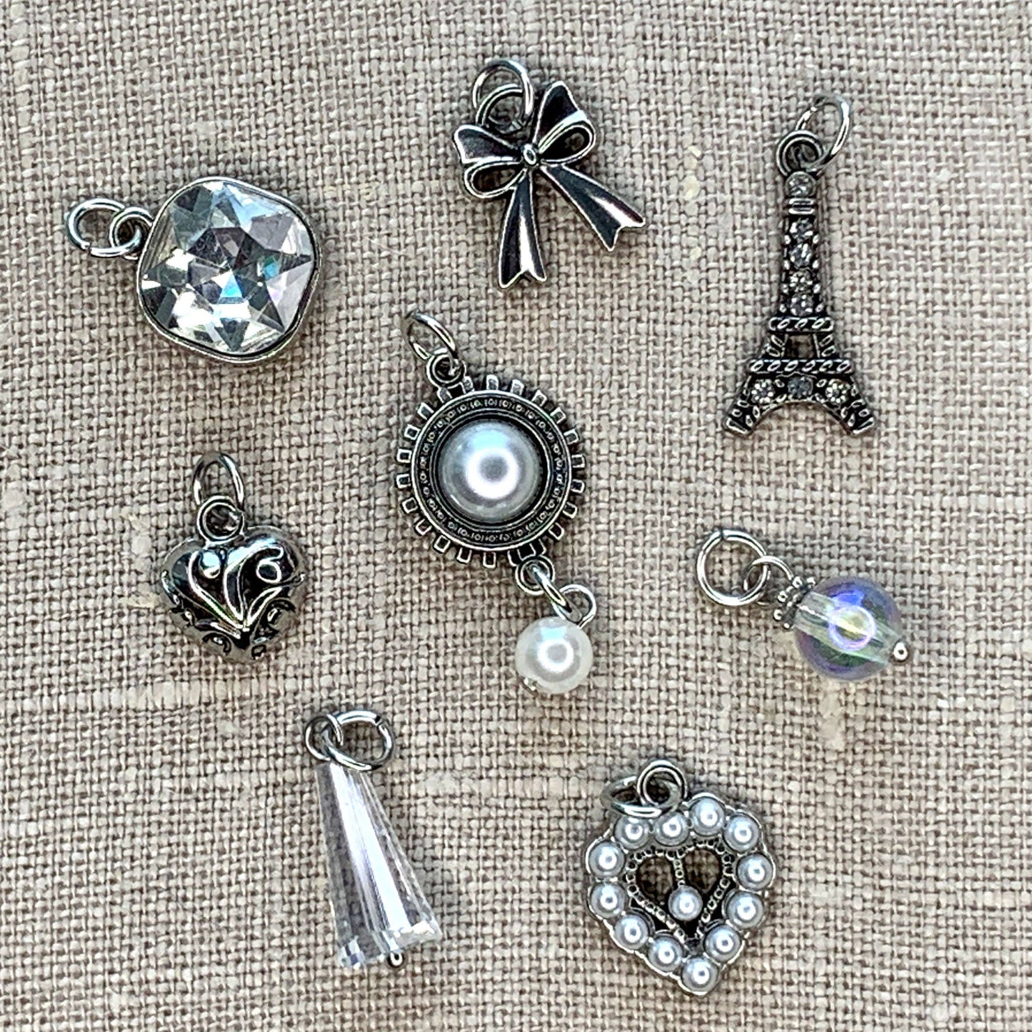 Silver Romantic Charms 7pc