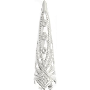 Filigree Cone 8x28mm Silver LF/NF (10 PC)