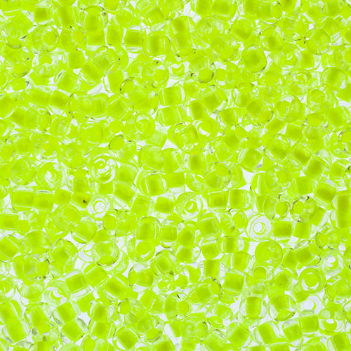 Czech Seed Bead 11/0 Vial Crystal C/L Neon Yellow apx23g