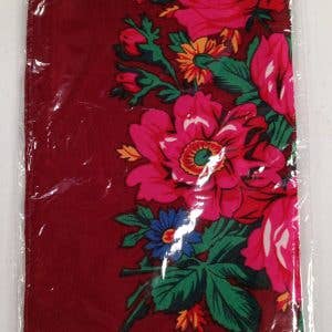 Nativo - FSF-MRN - 30″ Square Scarf
100% Acrylic
floral Border Patte