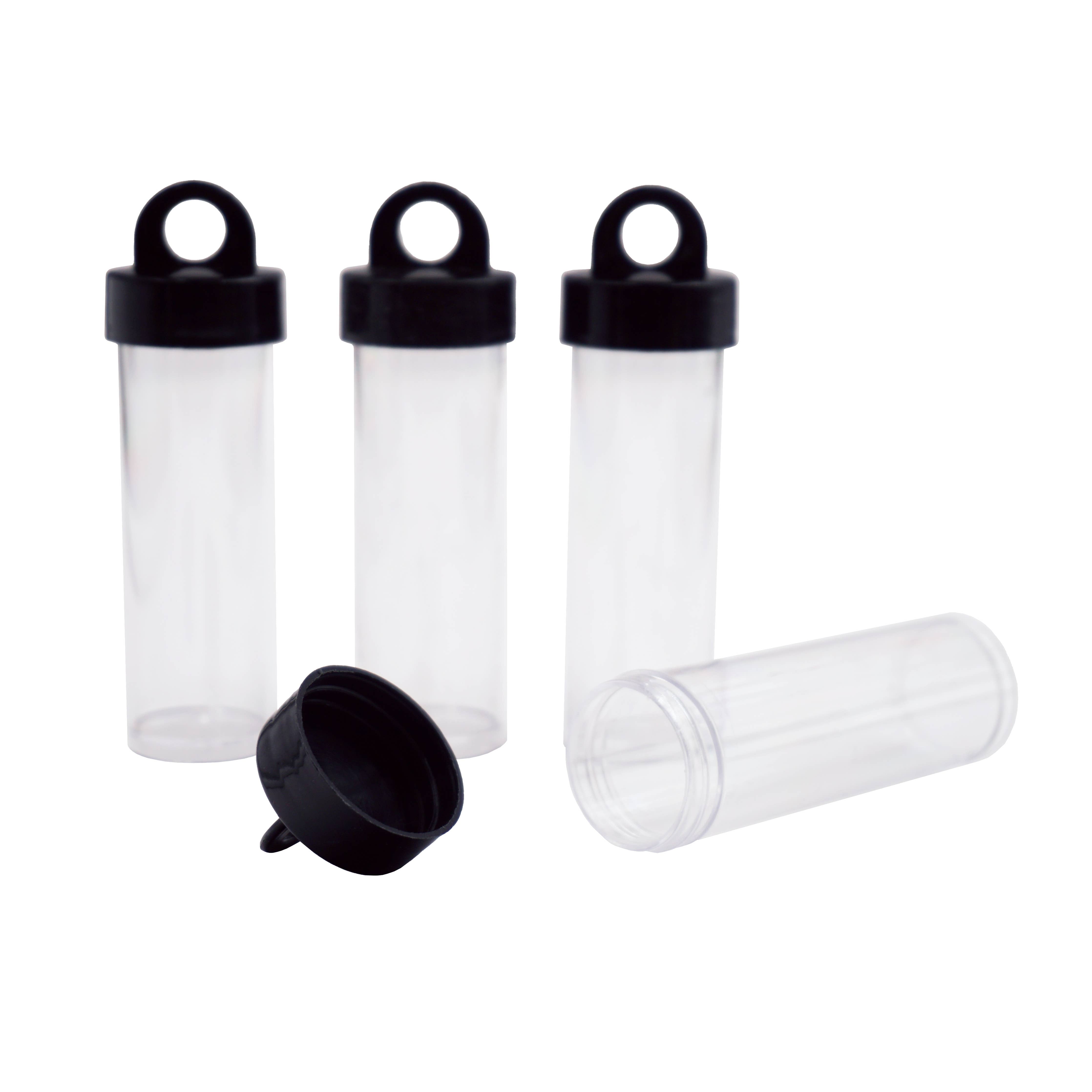 Plastic Tube Container w/ Hanging Screw Lid, 4-ct: 15ml