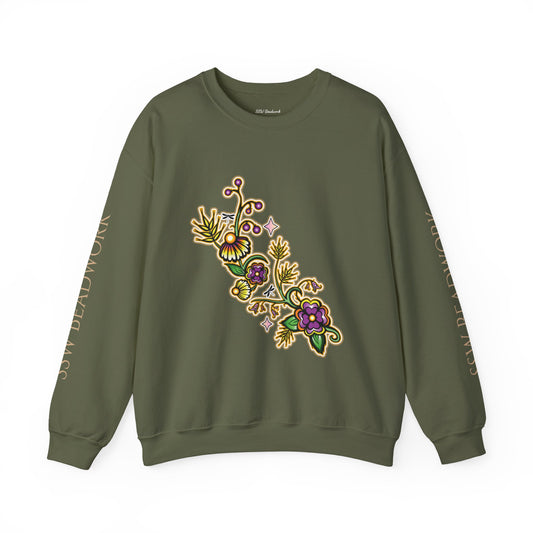 Green MorningStarWorkz x SSW Beadwork Unisex Crewneck