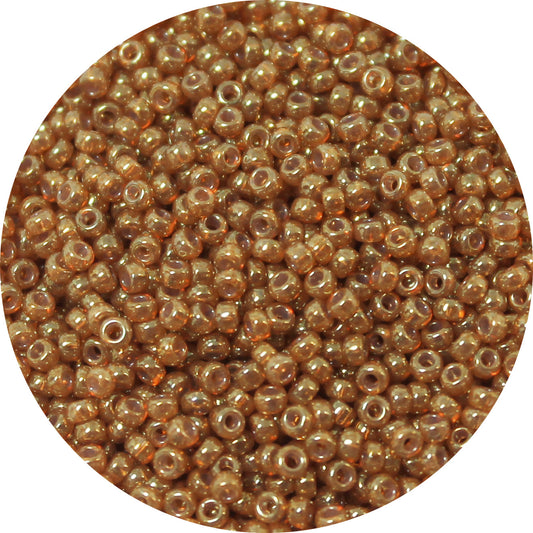 11/0 Japanese Seed Bead Translusent Tan Opal Gold Luster
