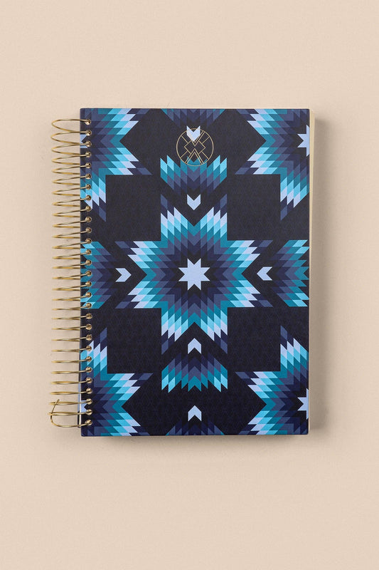 B.Yellowtail Star Quilt Notebook - Navy