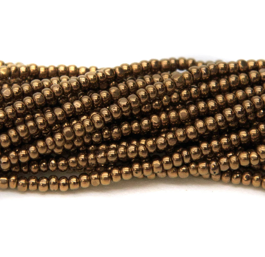 CZ Seed Bead True Cut Bronze 11/0 (FULL HANK)