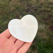 Mother of Pearl - Heart Shell #2 with 2 Holes
