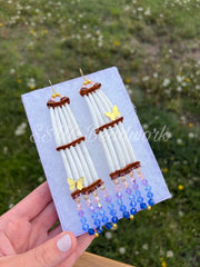 2-Tier Dentalium Shell Earrings 🦋 Style 1