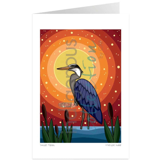 Sunset Heron