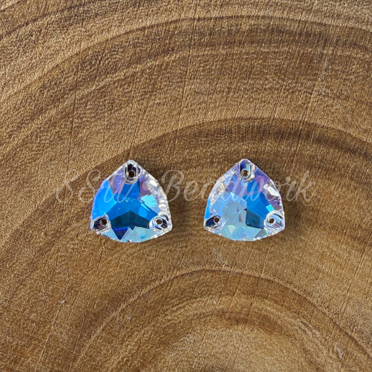 16mm Flatback Triangle Crystal Centers (Pair)