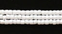 CZ Seed Bead 3-cut Opaque White Luster 9/0