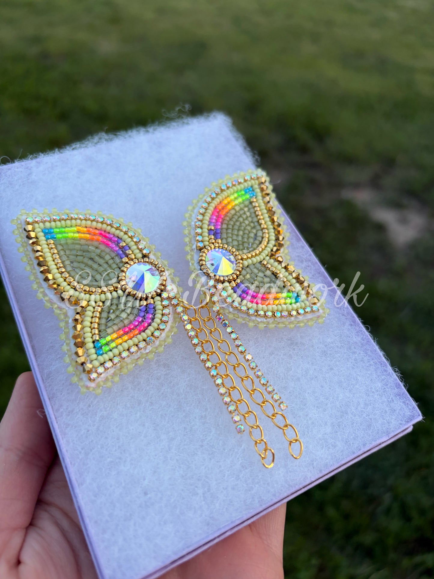 Green Large Butterfly Earrings ✨🌿