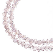 Crystal Lane DIY Rondelle 2 Strand 7in (apx110pcs) 3x4mm Transparent Pink AB
