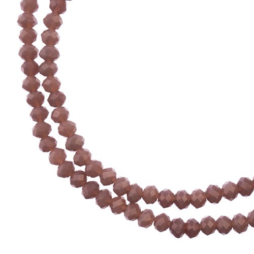 Crystal Lane DIY Rondelle 2 Strand 7in (apx110pcs) 3x4mm Opaque Dark Purple